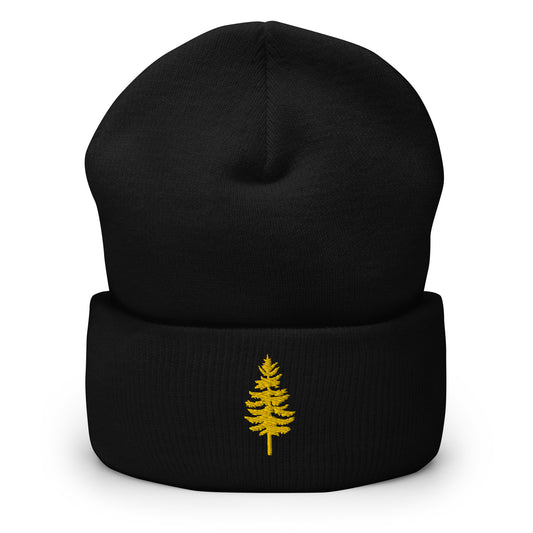 Golden Larch Tree Embroidered Toque