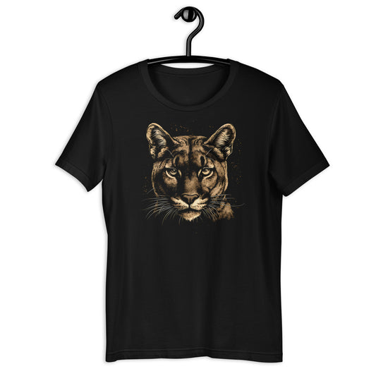 Animal Soul Stare: The Mesmerizing Mountain Lion Unisex T-Shirt