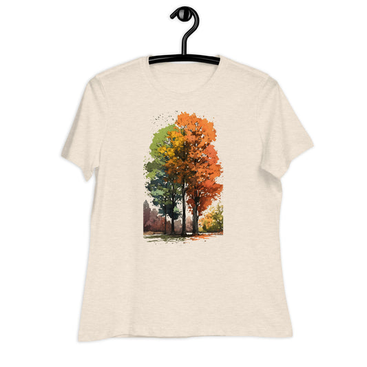 Watercolour Aspens in Autumn Women's Relaxed T-Shirt