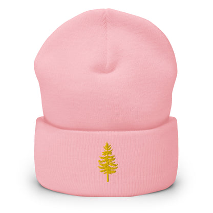 Golden Larch Tree Embroidered Toque