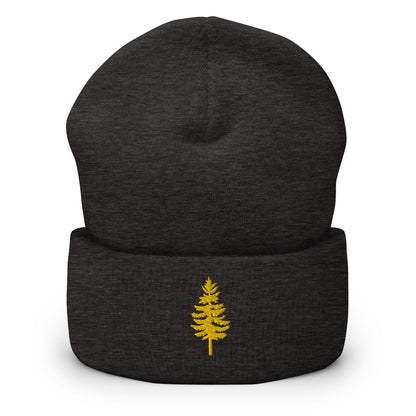 Golden Larch Tree Embroidered Toque