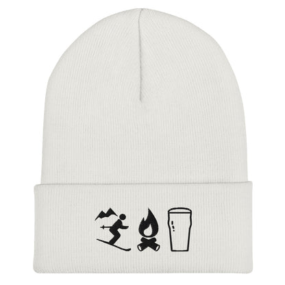 Ski, Fire, Beer Embroidered Toque