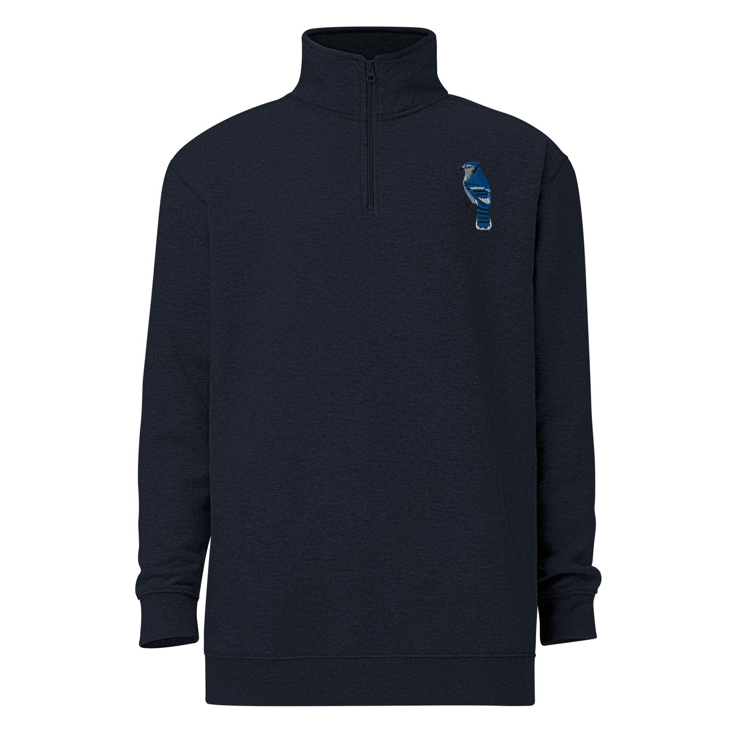 Embroidered Blue Jay Unisex Fleece Pullover