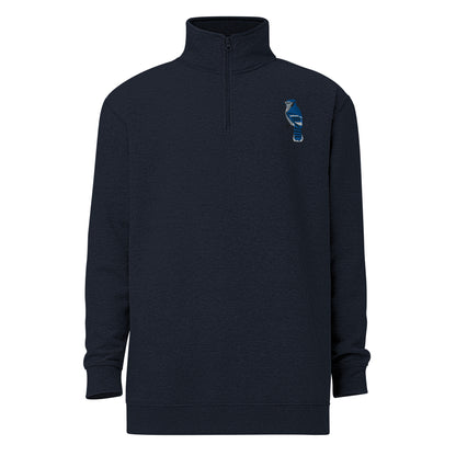 Embroidered Blue Jay Unisex Fleece Pullover