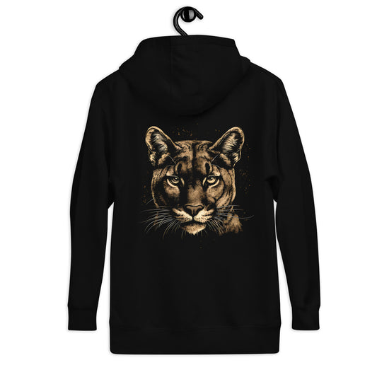 Animal Soul Stare: The Mesmerizing Mountain Lion Unisex Hoodie