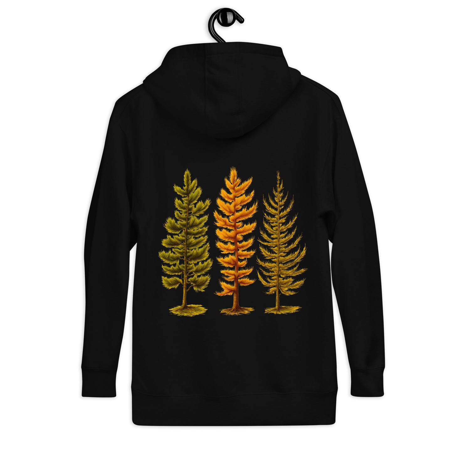 Larch Stages (Back) & Small Larch Needles Heart (Front) Unisex Hoodie