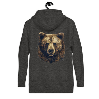 Animal Soul Stare: The Mighty Grizzly Bear Unisex Hoodie