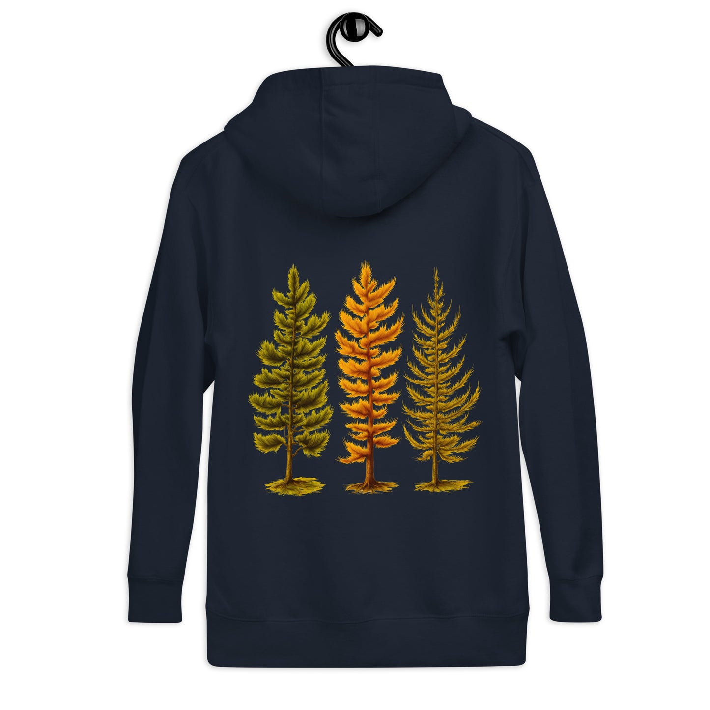 Larch Stages (Back) & Small Larch Needles Heart (Front) Unisex Hoodie