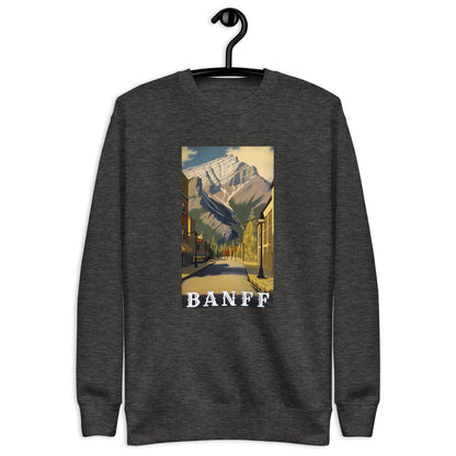 Cascade Mountain Seen From Banff Avenue Men's Sweatshirt