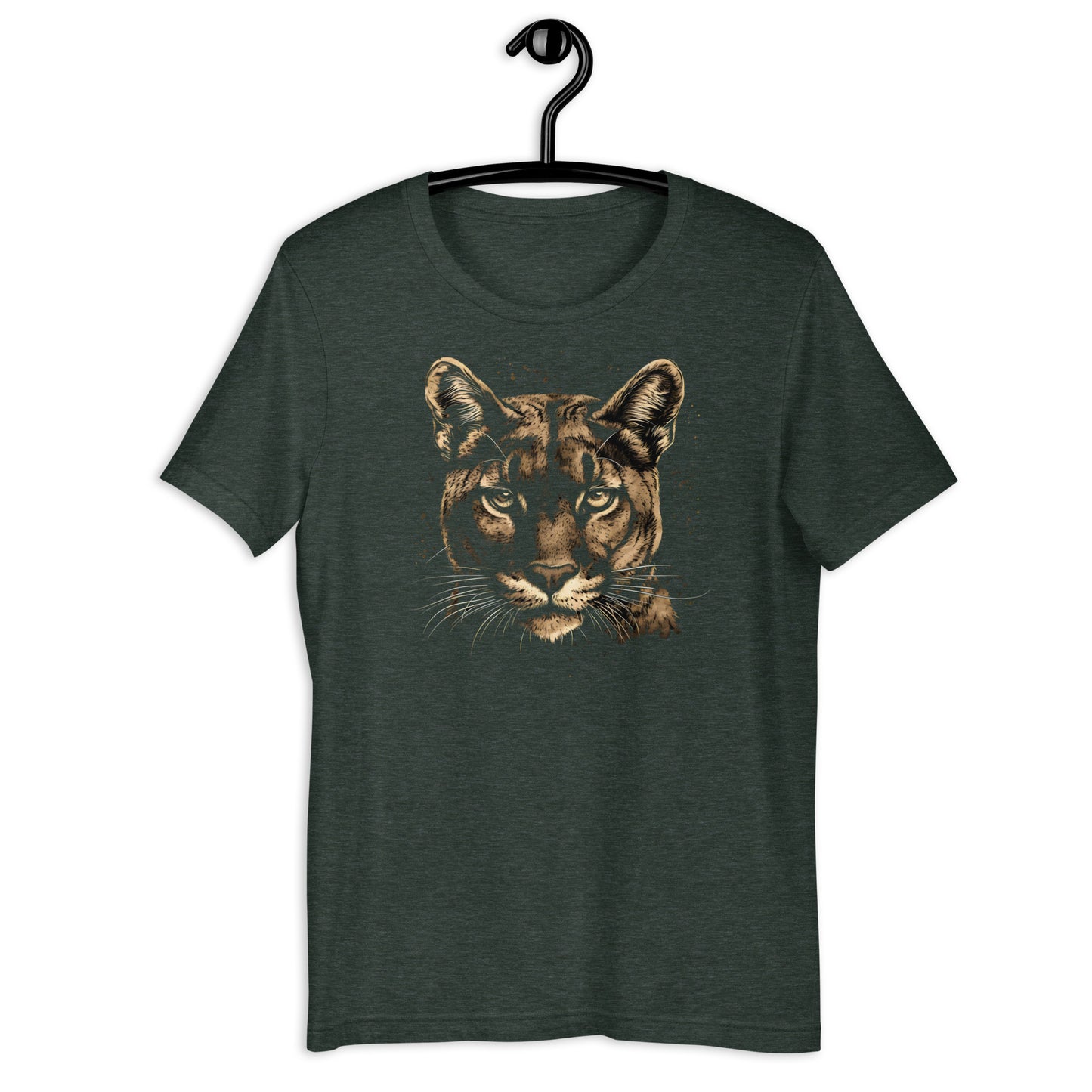 Animal Soul Stare: The Mesmerizing Mountain Lion Unisex T-Shirt