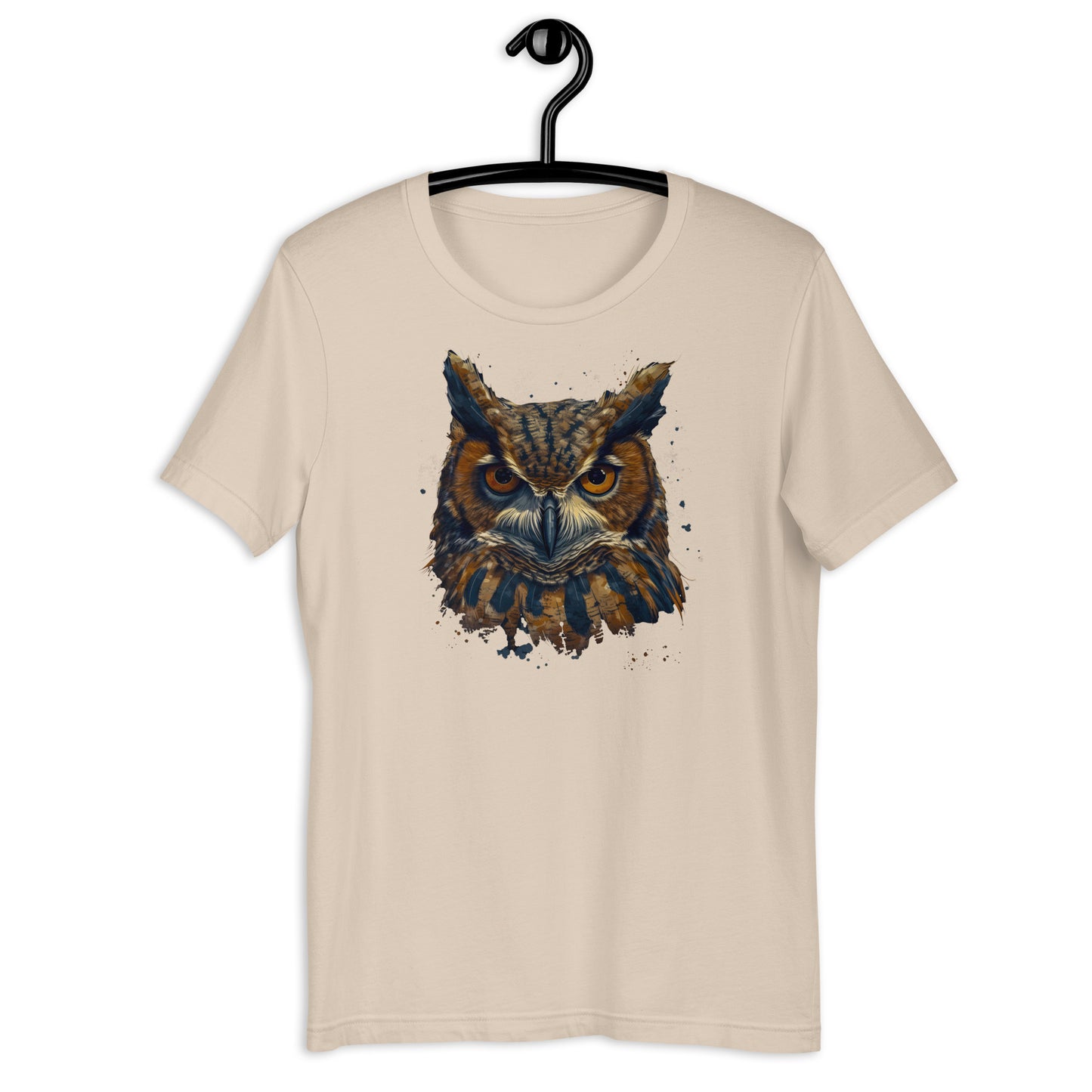 Animal Soul Stare: The Vigilant Great Horned Owl Unisex T-Shirt