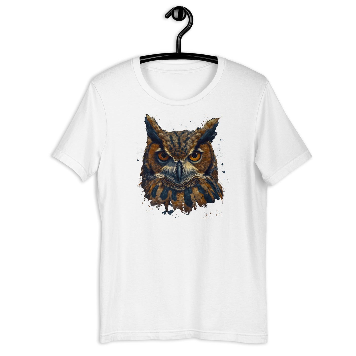 Animal Soul Stare: The Vigilant Great Horned Owl Unisex T-Shirt