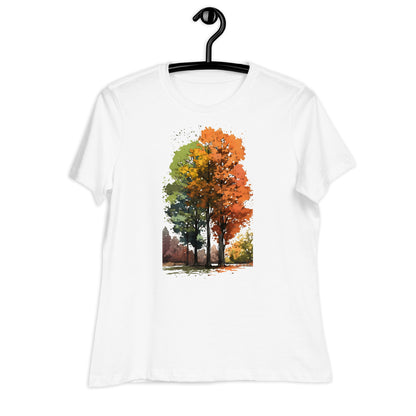 Watercolour Aspens in Autumn Women's Relaxed T-Shirt